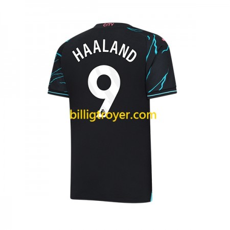 Billige Fotballdrakter Manchester City Erling Haaland 9 Tredjedraktsett 2023/24 Kortermet